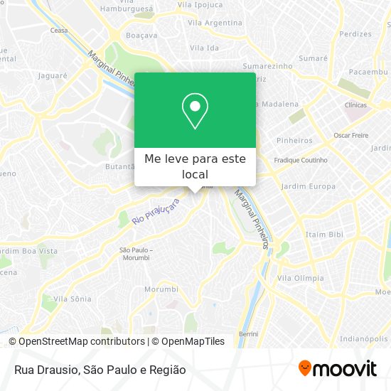 Rua Drausio mapa