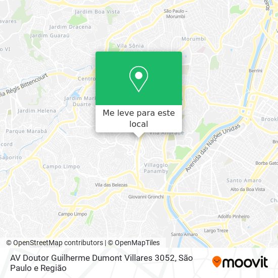 AV Doutor Guilherme Dumont Villares 3052 mapa