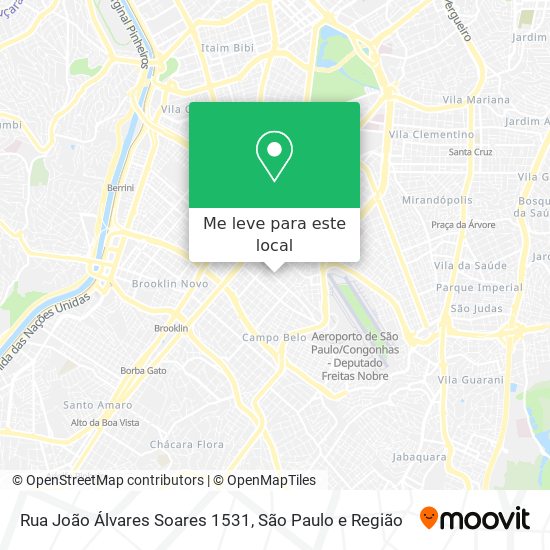 Rua João Álvares Soares 1531 mapa