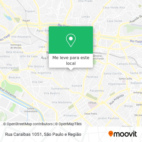 Rua Caraibas  1051 mapa