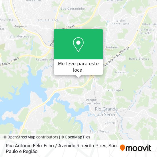 Rua Antônio Félix Filho / Avenida Ribeirão Pires mapa