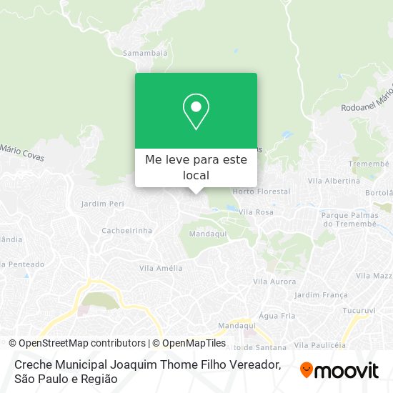 Creche Municipal Joaquim Thome Filho Vereador mapa