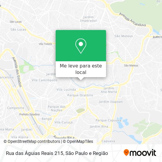 Rua das Águias Reais 215 mapa