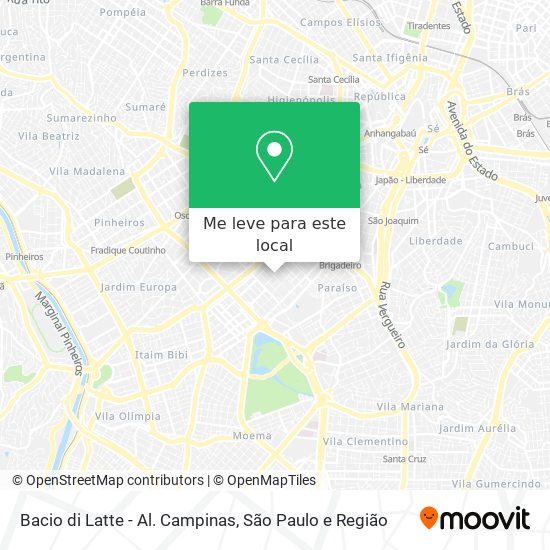 Bacio di Latte - Al. Campinas mapa