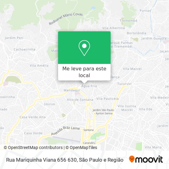 Rua Mariquinha Viana 656 630 mapa