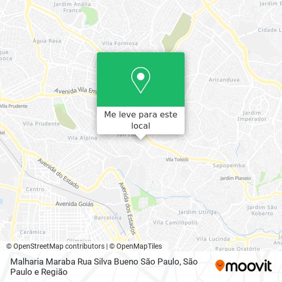 Malharia Maraba Rua Silva Bueno São Paulo mapa