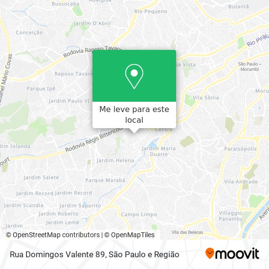 Rua Domingos Valente 89 mapa