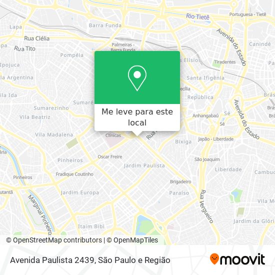 Avenida Paulista 2439 mapa