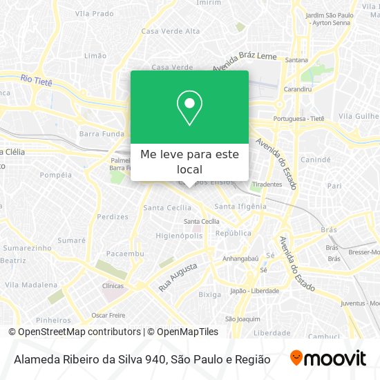Alameda Ribeiro da Silva 940 mapa