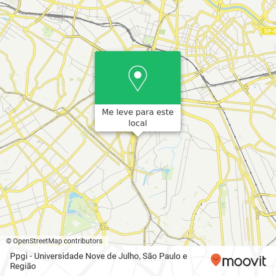 Ppgi - Universidade Nove de Julho mapa