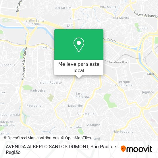 AVENIDA ALBERTO SANTOS DUMONT mapa
