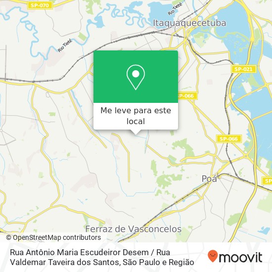 Rua Antônio Maria Escudeiror Desem / Rua Valdemar Taveira dos Santos mapa