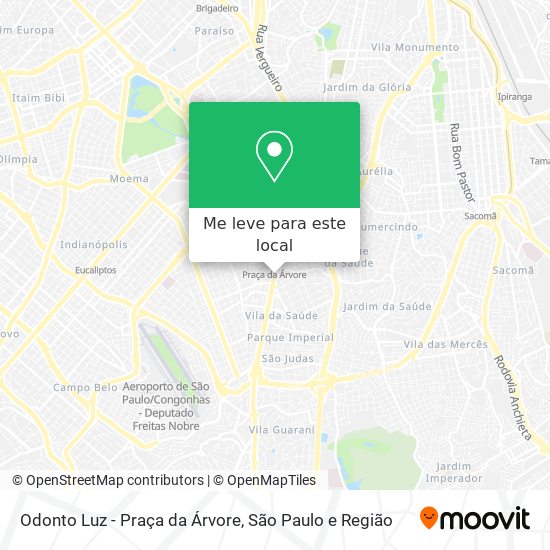 Odonto Luz - Praça da Árvore mapa