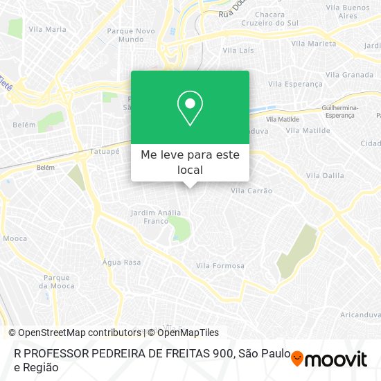 R PROFESSOR PEDREIRA DE FREITAS 900 mapa