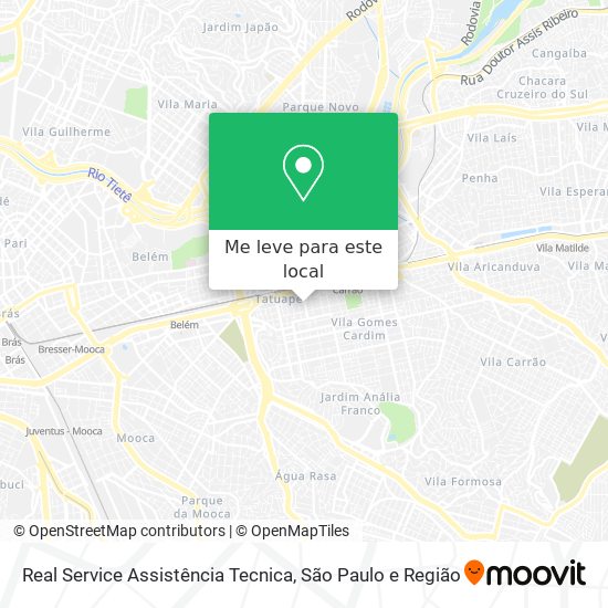Real Service Assistência Tecnica mapa