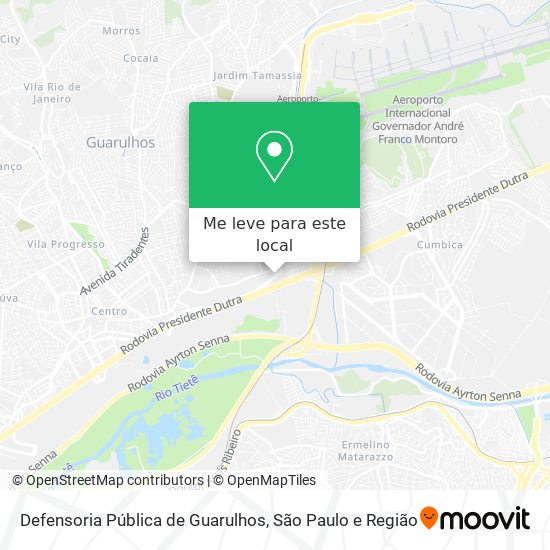 Defensoria Pública de Guarulhos mapa