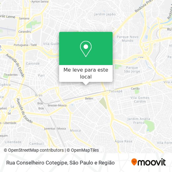Rua Conselheiro Cotegipe mapa