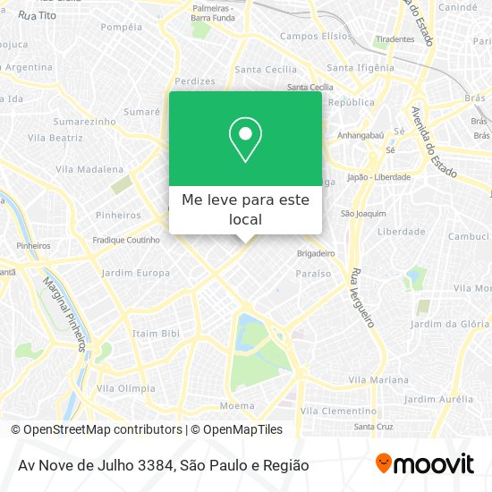 Av  Nove de Julho  3384 mapa