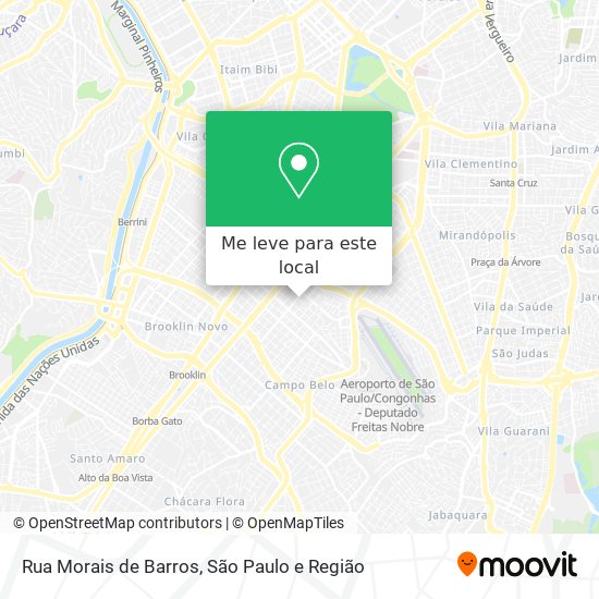 Rua Morais de Barros mapa