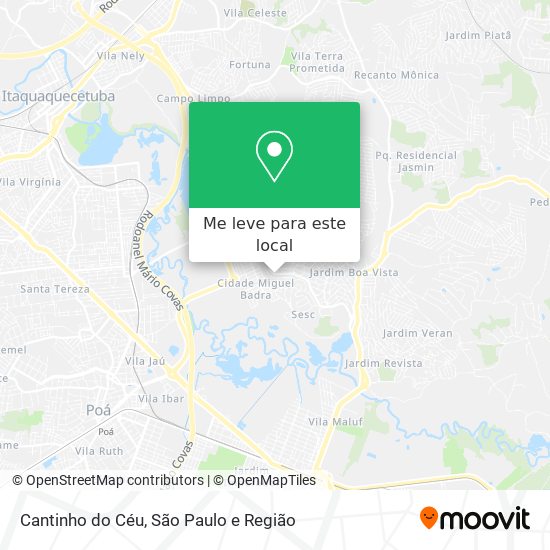 Cantinho do Céu mapa