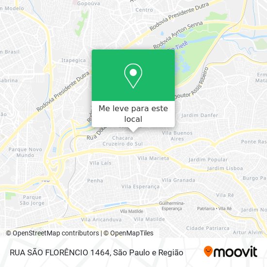 RUA SÃO FLORÊNCIO 1464 mapa