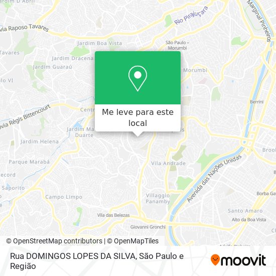 Rua DOMINGOS LOPES DA SILVA mapa