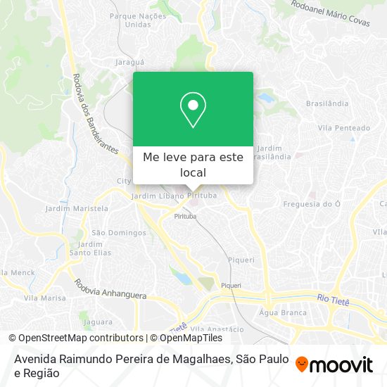 Avenida Raimundo Pereira de Magalhaes mapa