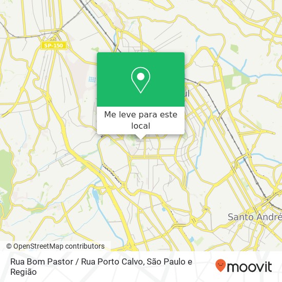 Rua Bom Pastor / Rua Porto Calvo mapa