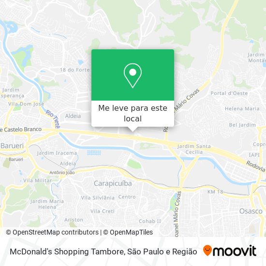 McDonald's Shopping Tambore mapa