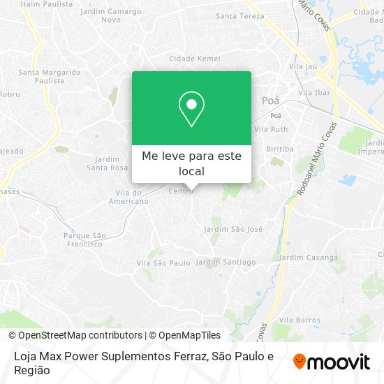 Loja Max Power Suplementos Ferraz mapa