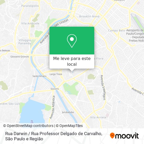 Rua Darwin / Rua Professor Delgado de Carvalho mapa