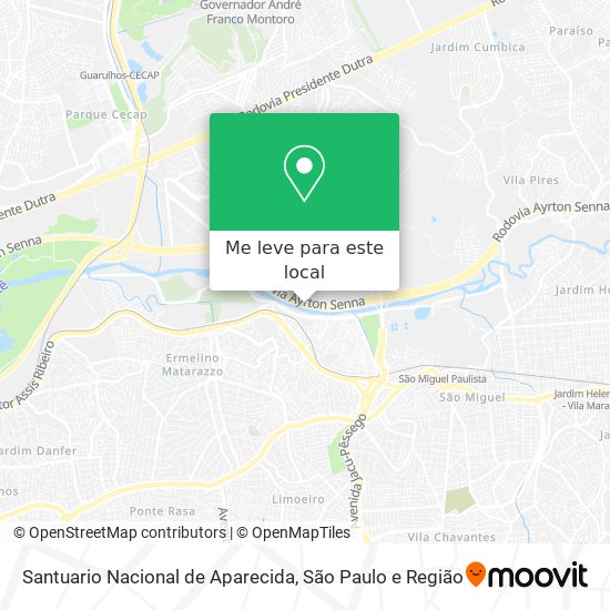 Santuario Nacional de Aparecida mapa