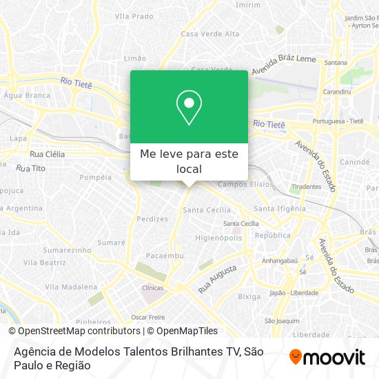 Agência de Modelos Talentos Brilhantes TV mapa