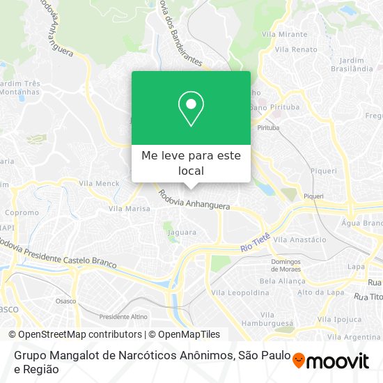 Grupo Mangalot de Narcóticos Anônimos mapa