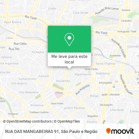RUA DAS MANGABEIRAS  91 mapa
