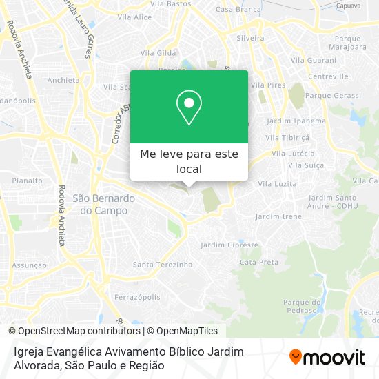 Igreja Evangélica Avivamento Bíblico Jardim Alvorada mapa
