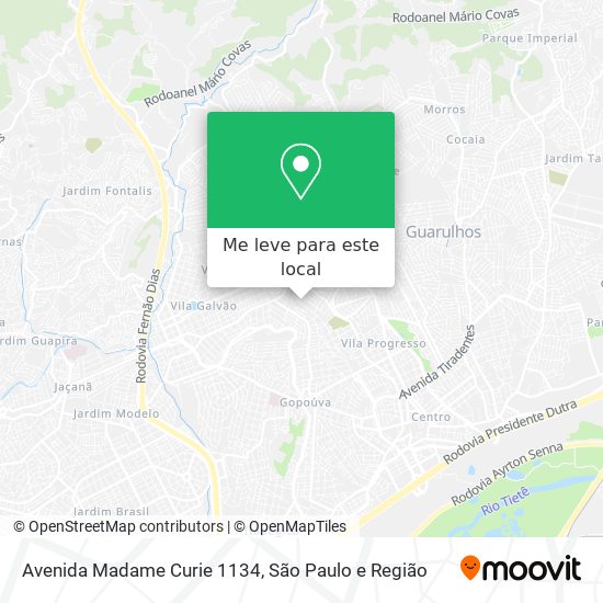 Avenida Madame Curie 1134 mapa