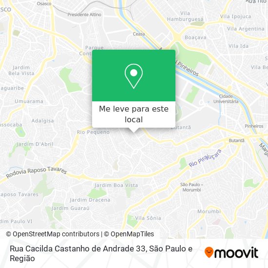 Rua Cacilda Castanho de Andrade 33 mapa