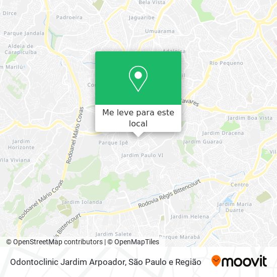 Odontoclinic Jardim Arpoador mapa