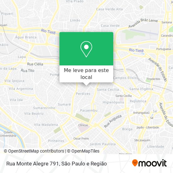 Rua Monte Alegre 791 mapa