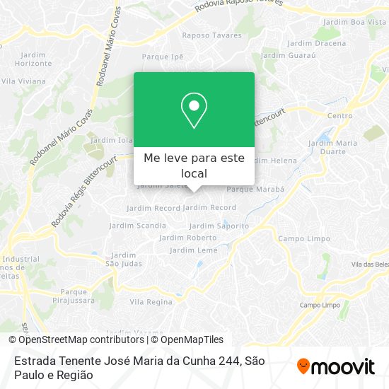 Estrada Tenente José Maria da Cunha 244 mapa