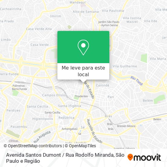 Avenida Santos Dumont / Rua Rodolfo Miranda mapa