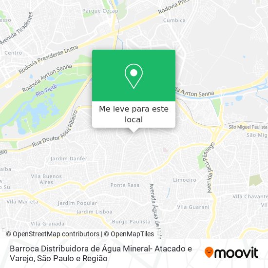 Barroca Distribuidora de Água Mineral- Atacado e Varejo mapa