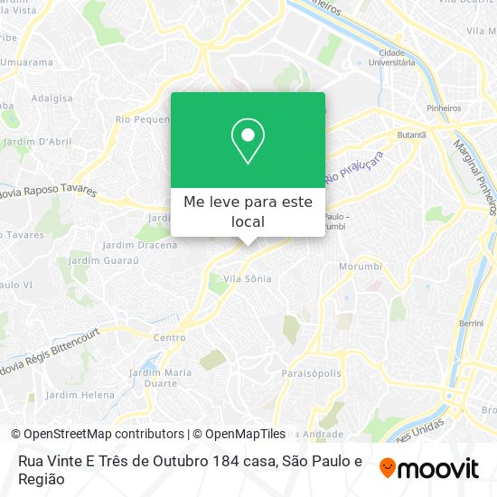 Rua Vinte E Três de Outubro 184 casa mapa