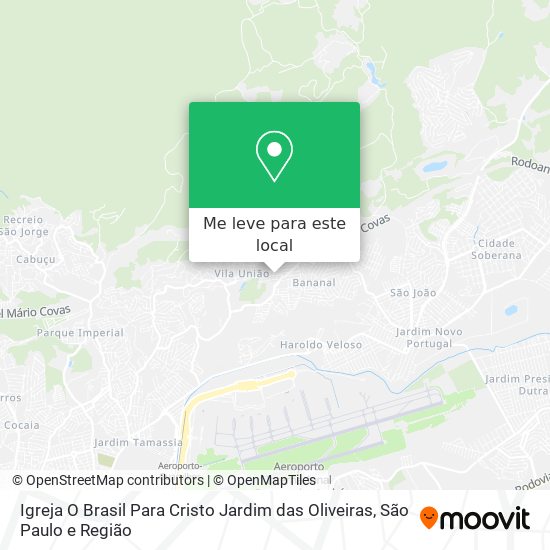 Igreja O Brasil Para Cristo Jardim das Oliveiras mapa