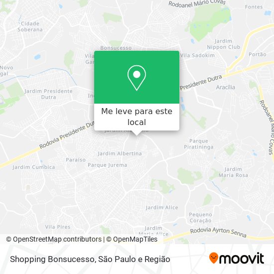 Shopping Bonsucesso mapa