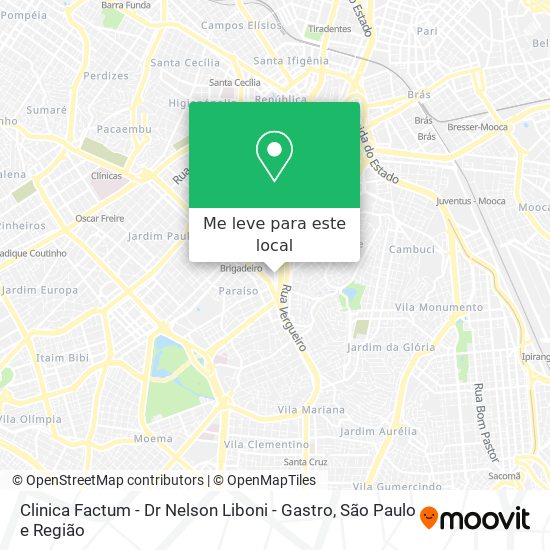 Clinica Factum - Dr Nelson Liboni - Gastro mapa