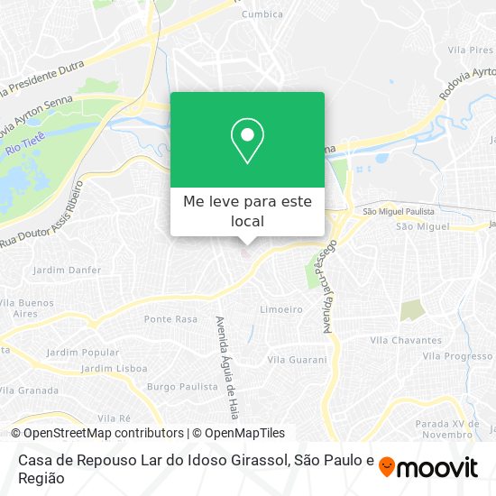 Casa de Repouso Lar do Idoso Girassol mapa