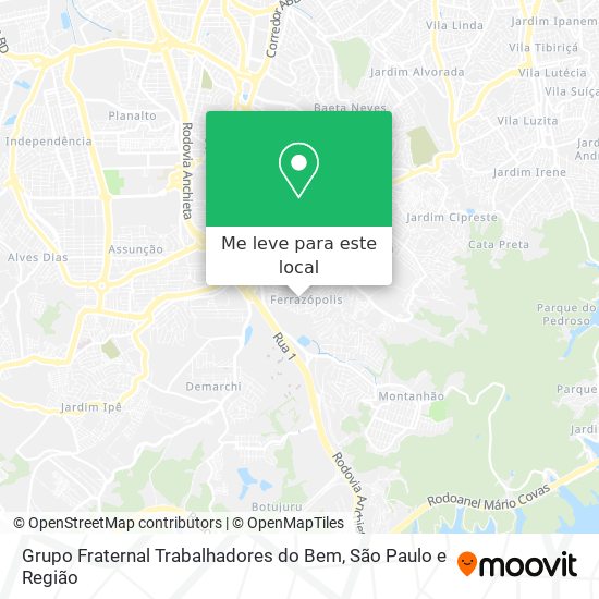 Grupo Fraternal Trabalhadores do Bem mapa