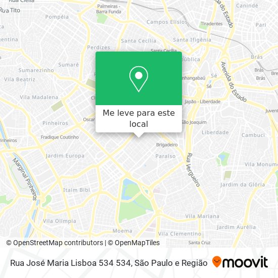 Rua José Maria Lisboa 534 534 mapa